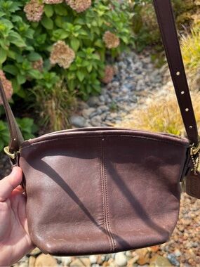 Vintage Coach #B8C-4107 Authentic Brown Leather Crossbody Bag
